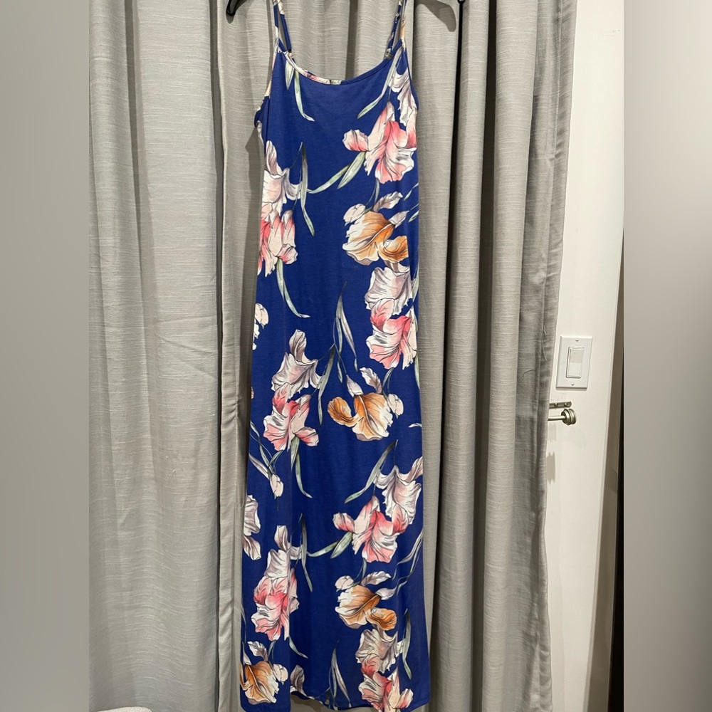 Minkpink Blue and Pink Floral Maxi Dress Size Small